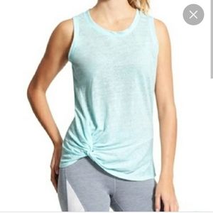 Athleta Linen Twist Knot Zephyr Tank Top